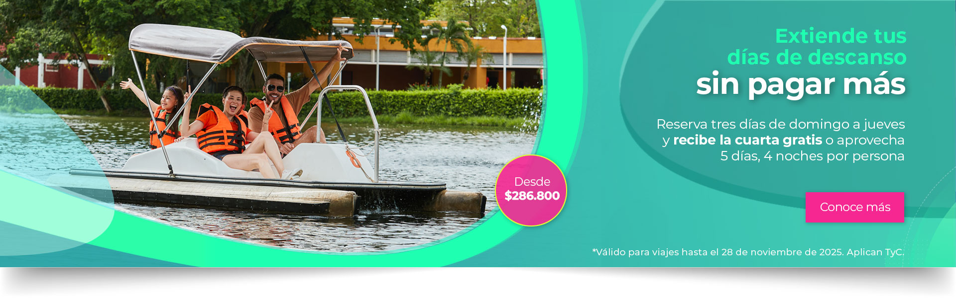 Extiende tus días de descanso sin pagar más