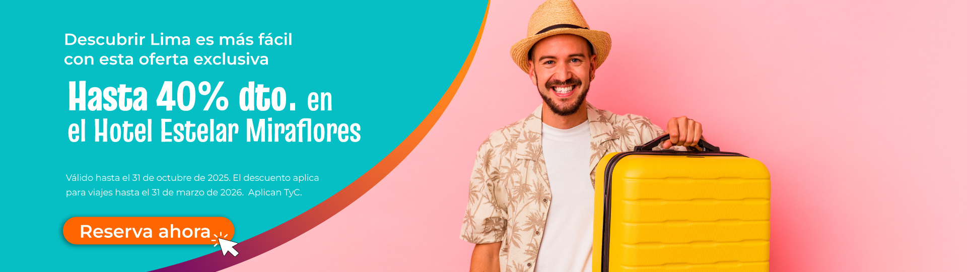 Hasta 65% dto. en el Hotel Estelar Miraflores