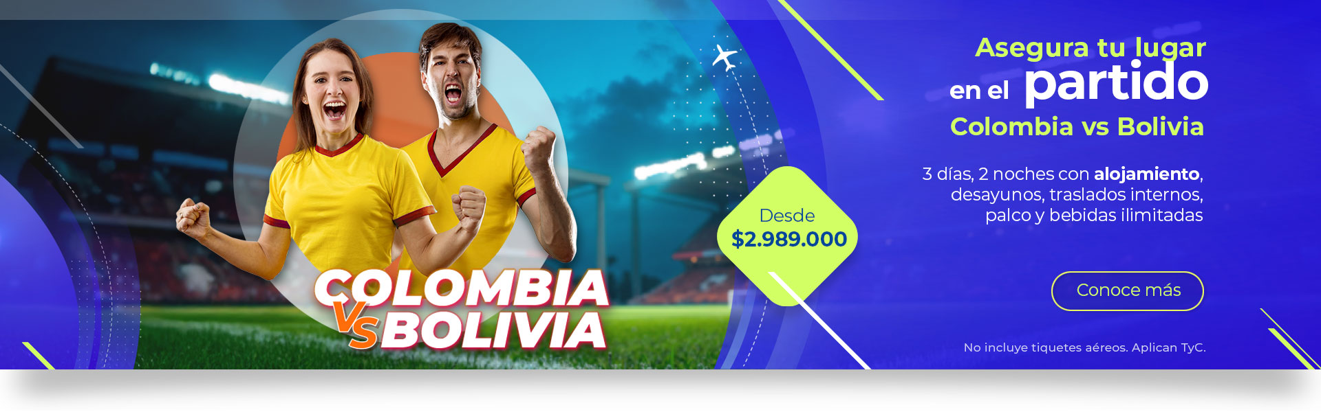 Asegura tu lugar en el partido Colombia vs Bolivia